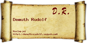 Demuth Rudolf névjegykártya
